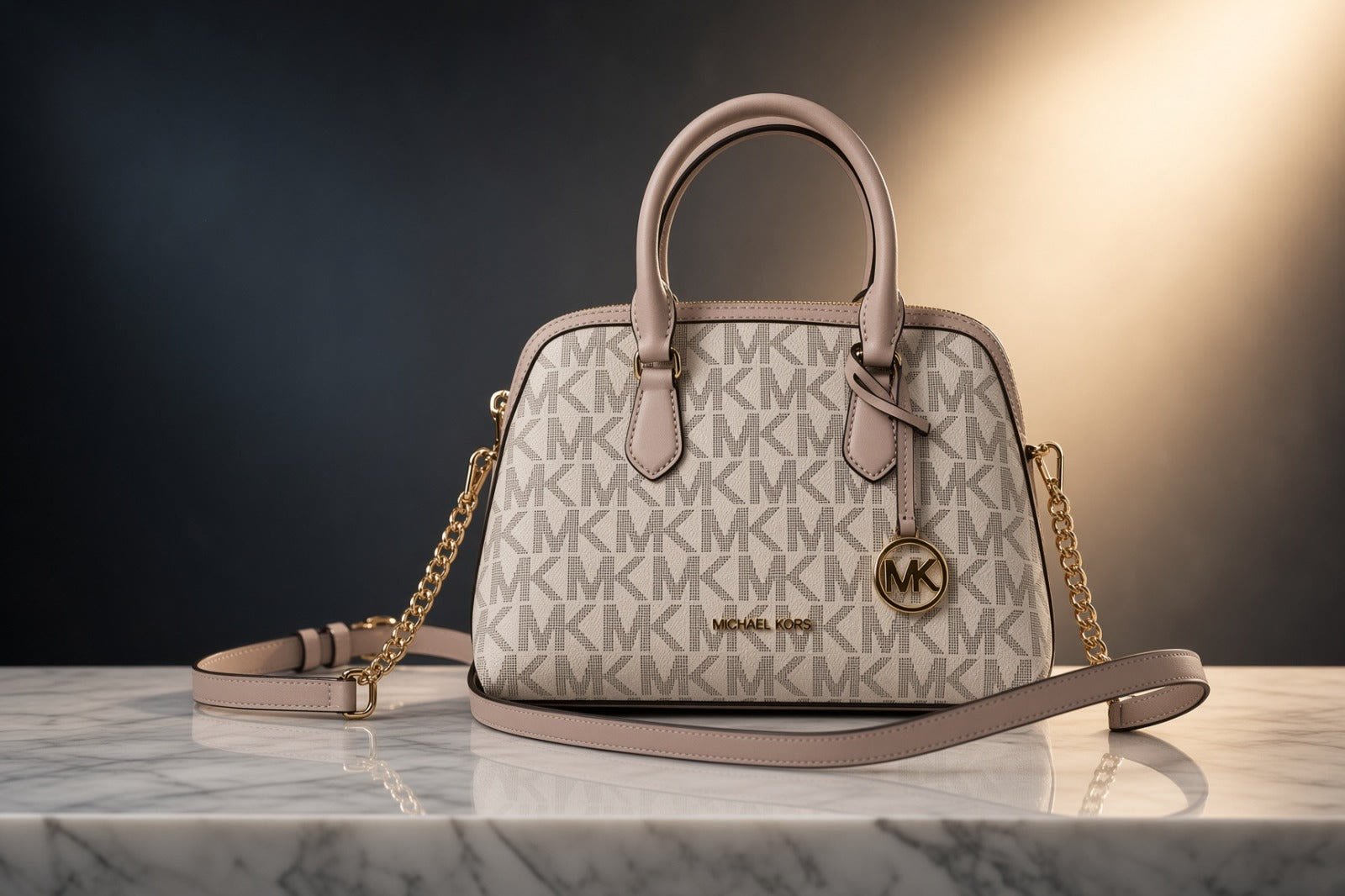 Bolso Michael Kors Emmy Dome Satchel monograma